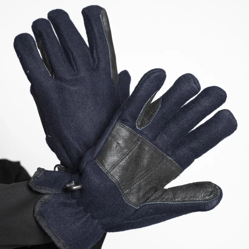 Shires Fleece Riding Gloves - Navy -1